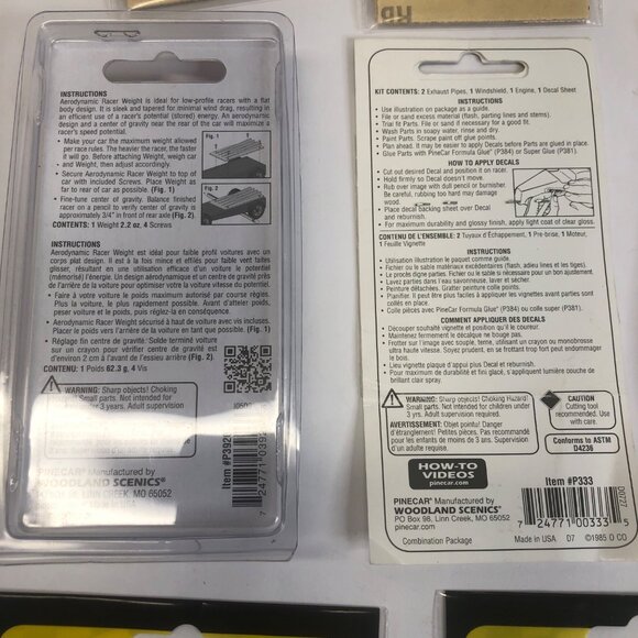 PineCar Derby Car‎ Decals, Axles Polishing Kit, Sand Paper, Glue & Racer Weights - Picture 12 of 14